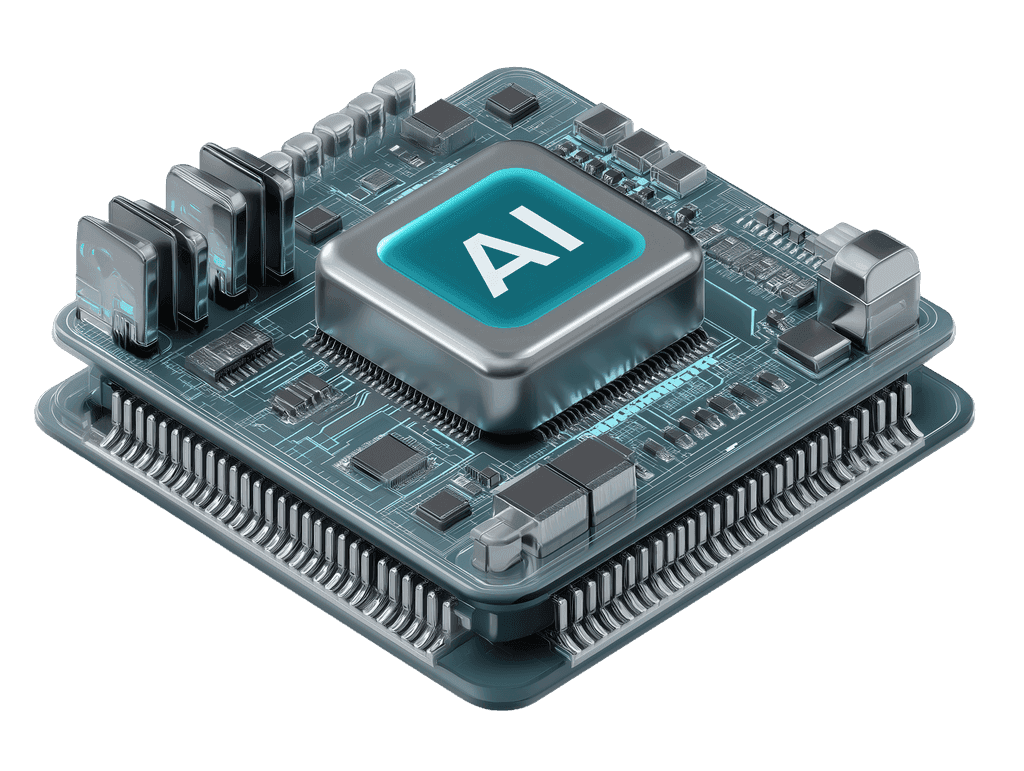 AI processor on a circuit board
